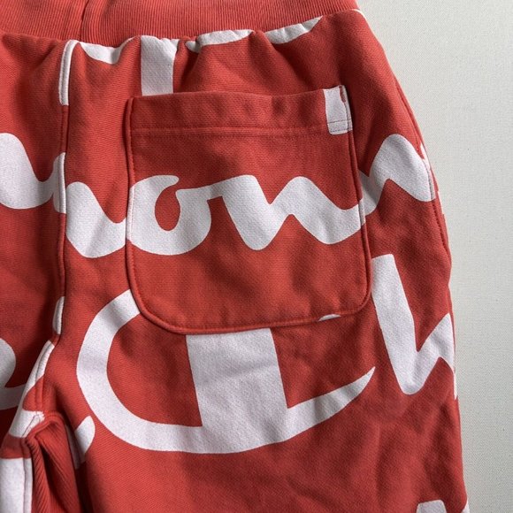 Champion Life Men's Reverse Weave Cut Off Shorts All Over Print Pink Size Small - Picture 6 of 7